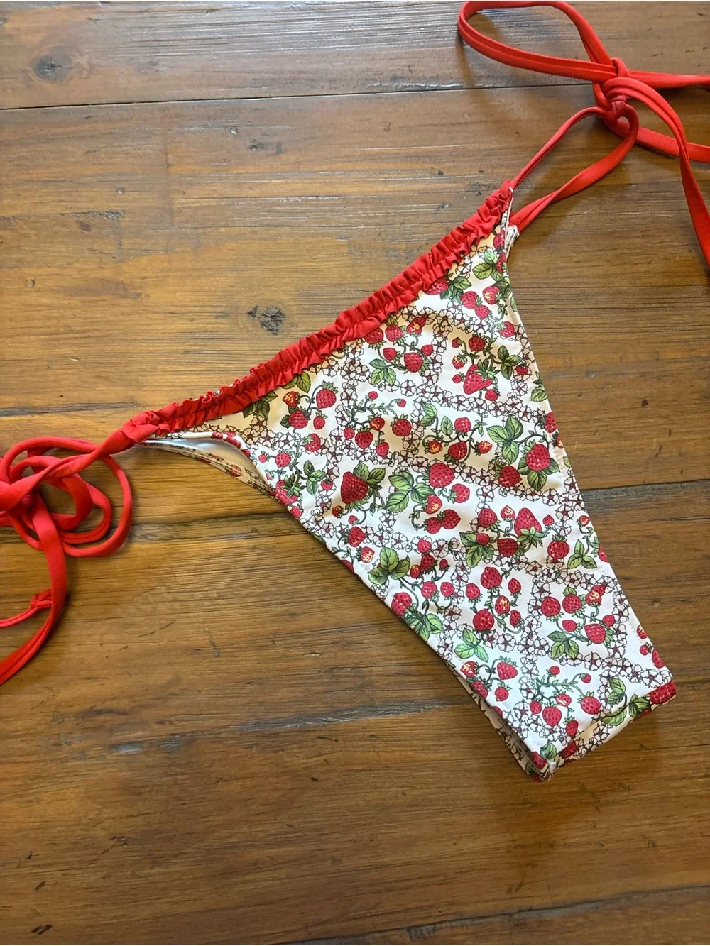 Frankie’s bikinis strawberry bikini bottoms